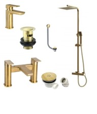 Brushed Brass Shower Kit Rigid