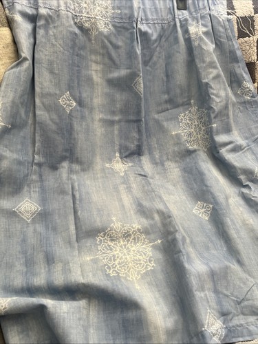 Vintage lined curtain blue - lined,