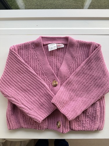 Zara girls pink cardigan - pink,