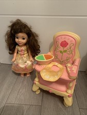 Rare Disney Belle High Chair And Doll