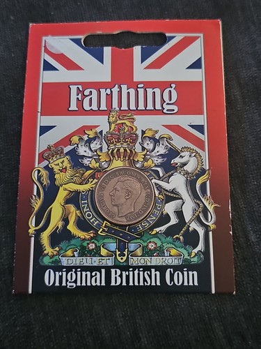1946 british farthing coin - british,
