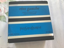 rive gauche perfumed dusting powder and puff,unused,vintage,rare ,please read !!
