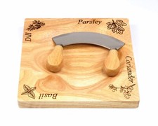 Wooden Herb Chopper engraved