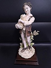 A Belcari  Capodimonte Porcelain Figurine Boy With Dog