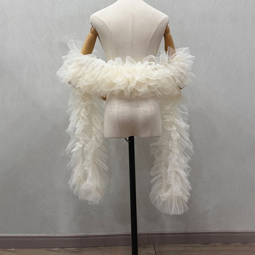 Tulle bridal shawl - shawl, long