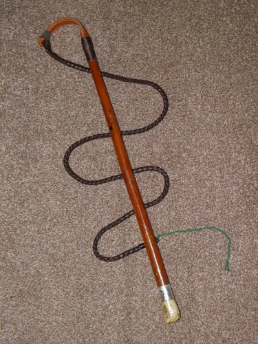 Antique silver gents hunt - hunt, whip