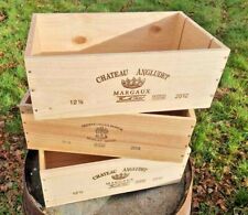 12 Half bottle size Wooden Wine Box Crate for Vintage Shabby Chic Home Storage 