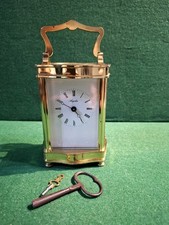 Vintage very rare Swiss made Angelus mid 50s windup brass carriage clock working