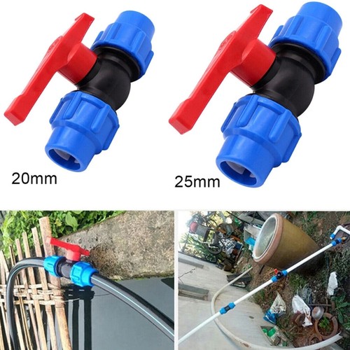 Line ball valve - in-line, blue