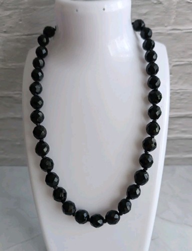Vintage black faceted glass - vintage,