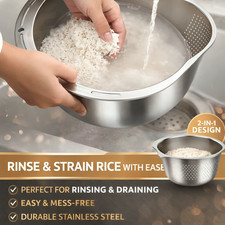 Stainless Steel Rice Washer &