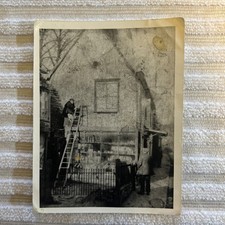 Genuine Antique Photo Photograph Shopfront People & Street Early 20th Century UK