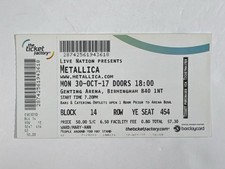 Metallica concert ticket - metallica,