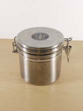 Starbucks Old Logo Brushed Stainless Steel Coffee Canister 250g