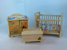 Dollhouse Miniature Oak Baby