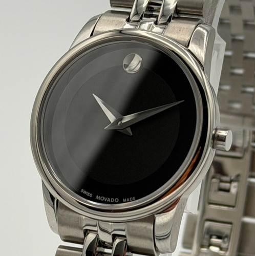 Movado museum 28mm black dial - black,