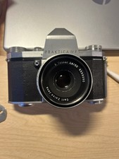 Vintage Praktica IV, F, 35mm Film Camera and Case. Zeiss Tessar, f2.8, 50mm.