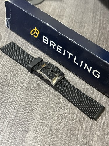 Breitling black mesh rubber - black,