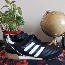 Adidas Kaiser 5 Goal UK 10 Mens Football Astro Turf Boots Shoes Black White