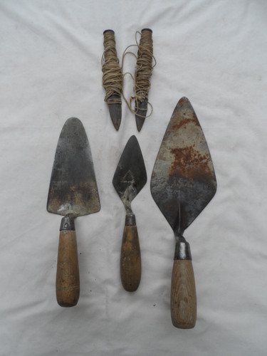 Vintage bricklaying trowels - vintage,