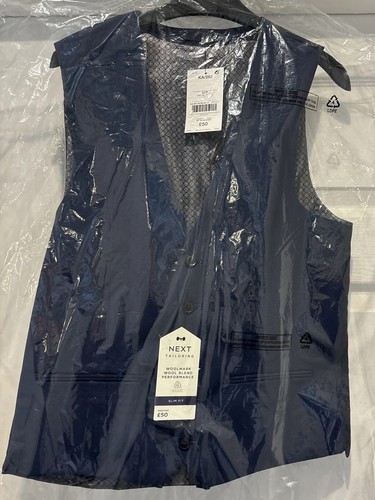 Next blue wool mix textured - blue,