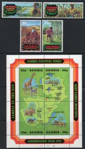 Zambia mnh 1972 - zambia, conservation