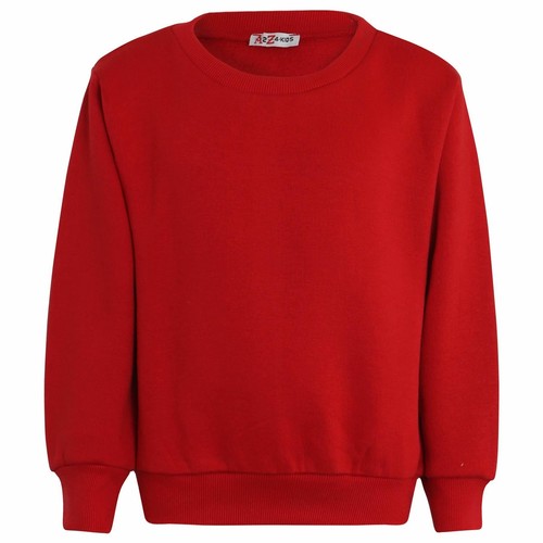 Kids unisex red plain - kids, jumper