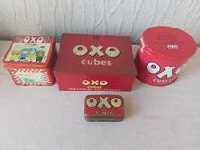 Joblot Old OXO cube tins caddy