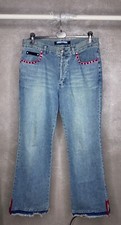 Voyage Passion Vintage 00s Womens Flared Bootcut Jeans Crystall Size 34