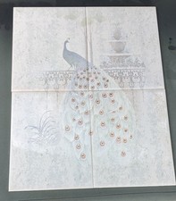 Pilkington's Vintage 4 Tile Panel "Peacock"