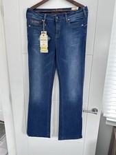 Diesel Women's Bootcut Jeans W32 L34 Dark Blue Low Waist Vintage Kulter