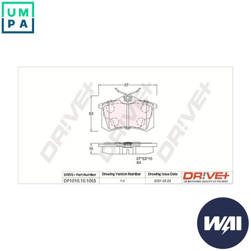 Brake pad set disc - pad,