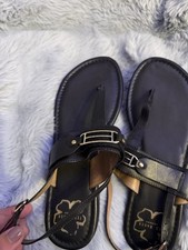 Ted Baker Women’s Sandals Black Leather Sz7 Uk