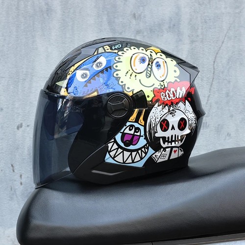 Retro half helmet - half, lens