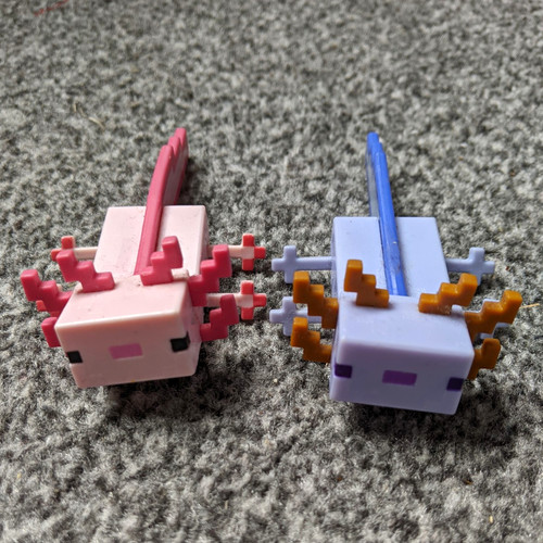 Minecraft axolotl figurine set - minecraft,