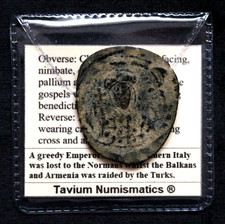 Jesus Constantine X Follis 1067AD Genuine Byzantine Coin  & Coin Wallet