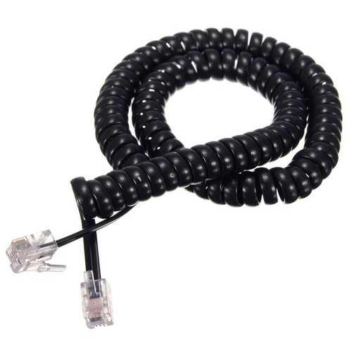 Telephone handset cord coiled - telephone,