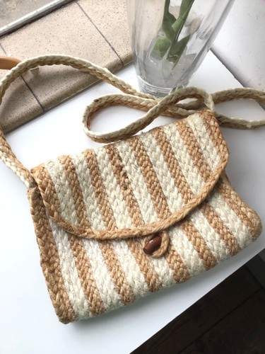 Joules striped jute bag - bag, straw