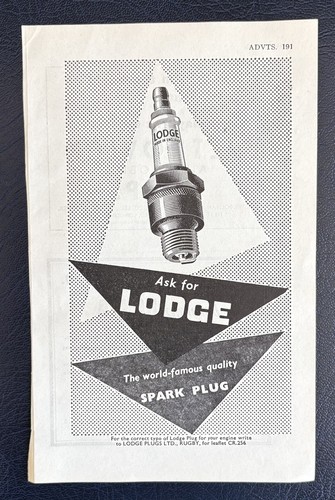 Car advert c1955 - advert, spark