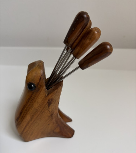 Vintage wooden fish - wooden, cocktail