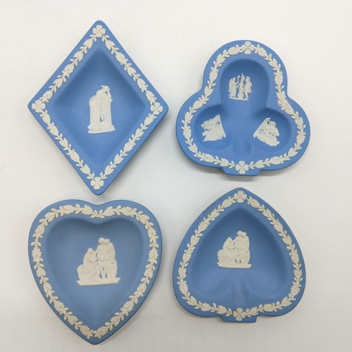 Wedgwood blue jasperware - jasperware, x4