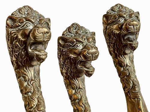 Fire companion antique - fire, brass