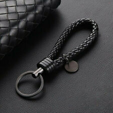 Men Black Keychain Leather