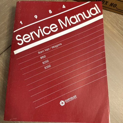 1984 chrysler service manual - service,