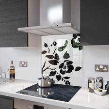 White floral black flower - floral,