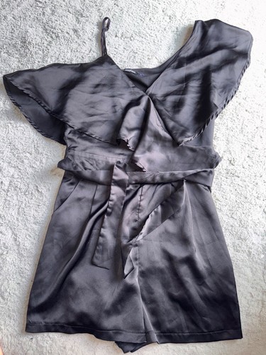 Black boohoo playsuit - black,