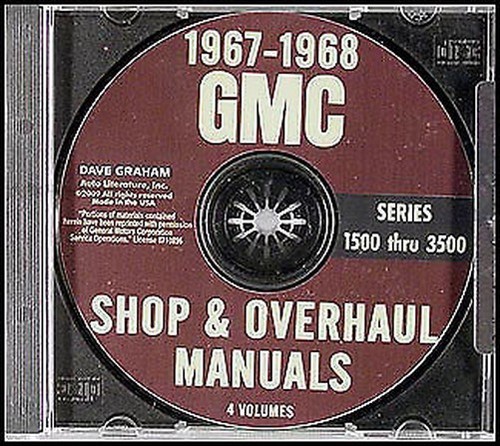 1967 1968 gmc manual - shop, cd