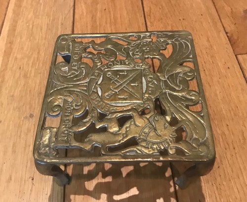 Vintage brass trivet - vintage, stand