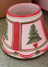Large embossed Yankee Candle Christmas tree design Shade