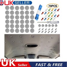 70PCS Car Roof Lining Liner Repair Kit Fix Sagging Headliner Pins Buckle Rivet